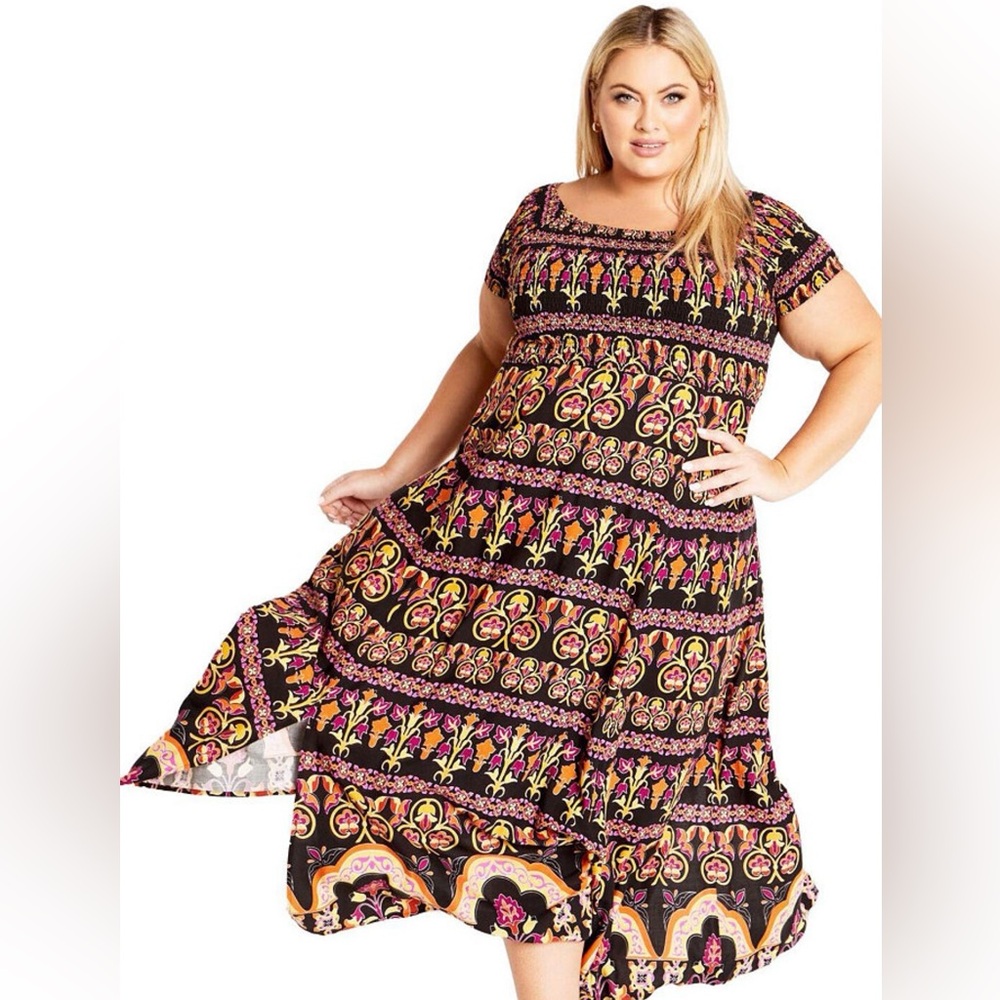 Avenue Women's Raelynn Border Maxi Dress - Multicolor
